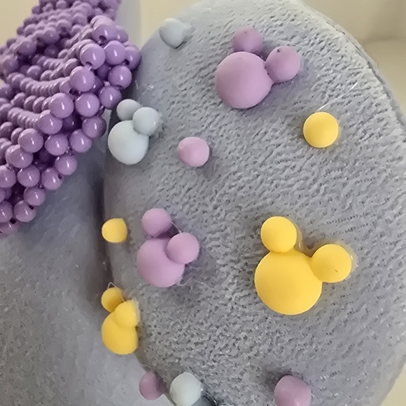 NWT Disney Parks Ears Hat Minnie Mouse Ears Purple Beaded Bow - Picture 7 of 11